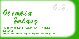 olimpia halasz business card